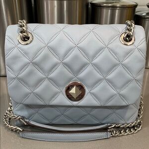 Kate Spade natalia small shoulder Bag in Brushed Steel blue